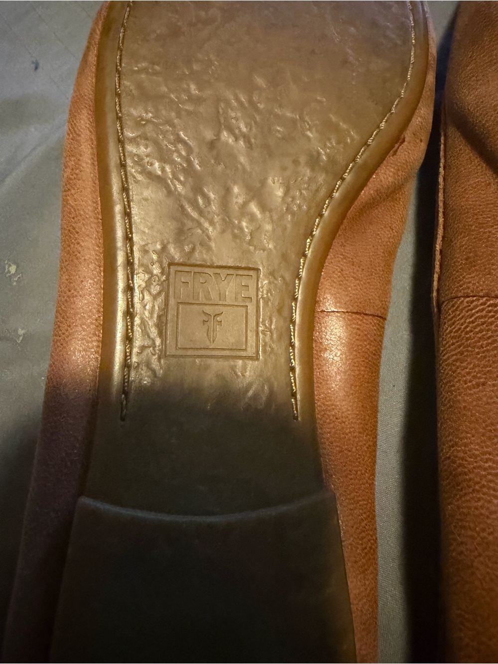 Frye Regina Pointed Toe Ballet Flats Tan Leather Western 8.5 - Picture 6 of 8